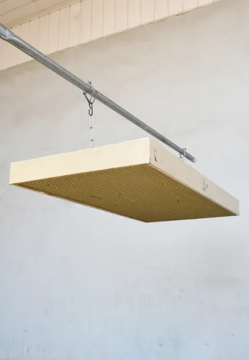 4' Four Bulb Eggcrate Box Fluorescent (Available as Flush or Hanging)