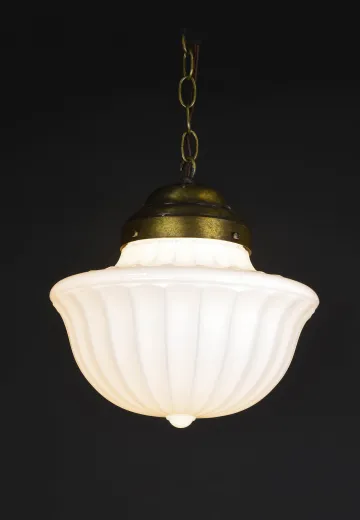 12" Hanging Scalloped Schoolhouse Globe