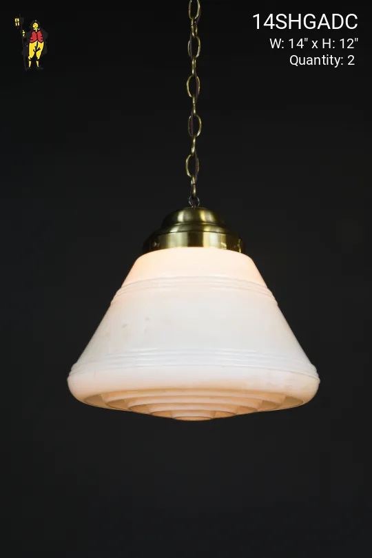 Hanging 14" Art Deco Schoolhouse Globe