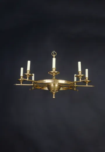 Brass Arrow Chandelier