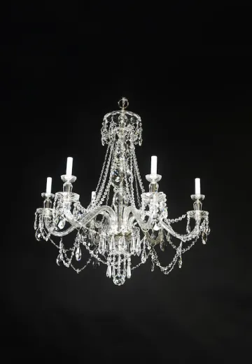 Six Candle Crystal Chandelier