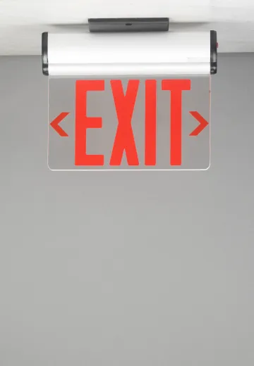 *LED* Clear Plastic Exit Sign