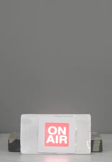 Hanging Silver "On Air" Sign