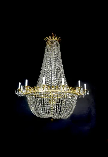 Twenty Four Light Crystal Empire Basket Chandelier (Large)