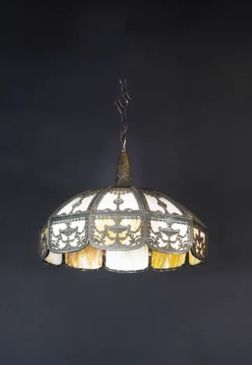 Large Art Glass Hanging Fixture