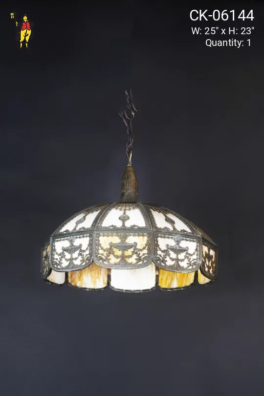 Large Art Glass Hanging Fixture