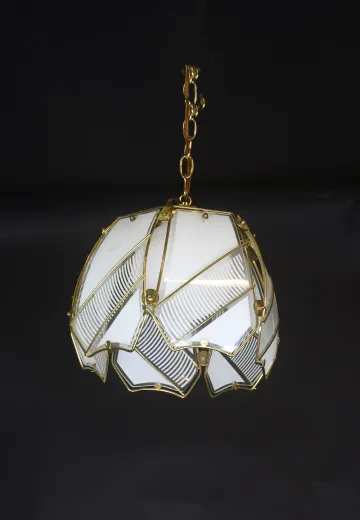 Mid Century Modern Glass Hanging Pendant