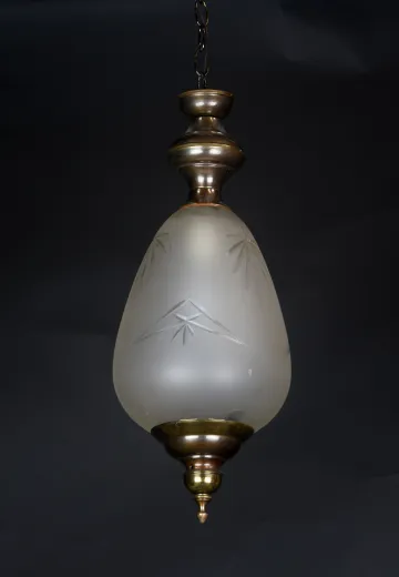 Etched Glass Hanging Pendant