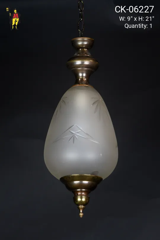 Etched Glass Hanging Pendant