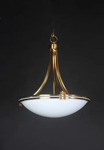 Milk Glass 24" Bowl Chandelier