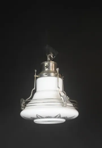Mid Century Glass Hanging Pendant
