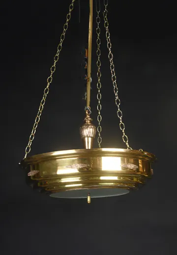 Federal Brass Bowl Hanging Fixture
