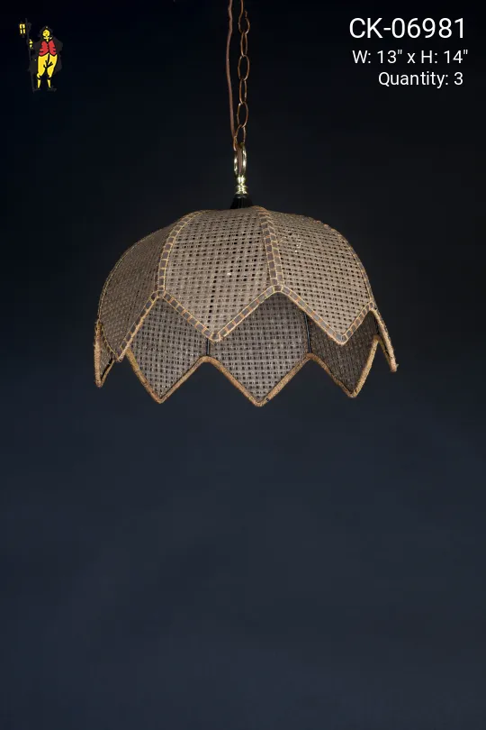 Wicker Hanging Decorative Dome Pendant