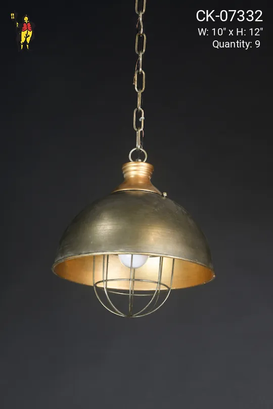 Hanging Industrial Dome w/Cage