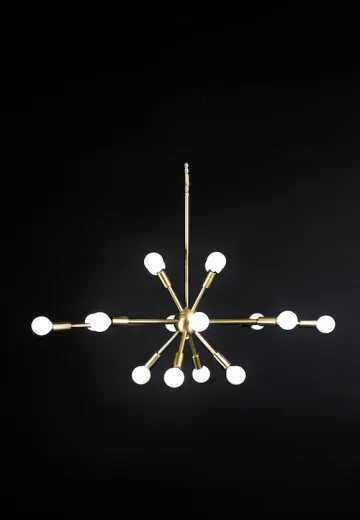 Sputnik Style Brass Hanging Fixture