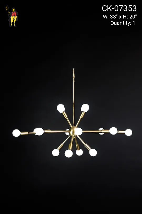 Sputnik Style Brass Hanging Fixture