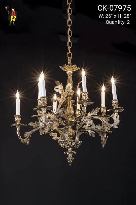 Rococo Style Ten Light Chandelier