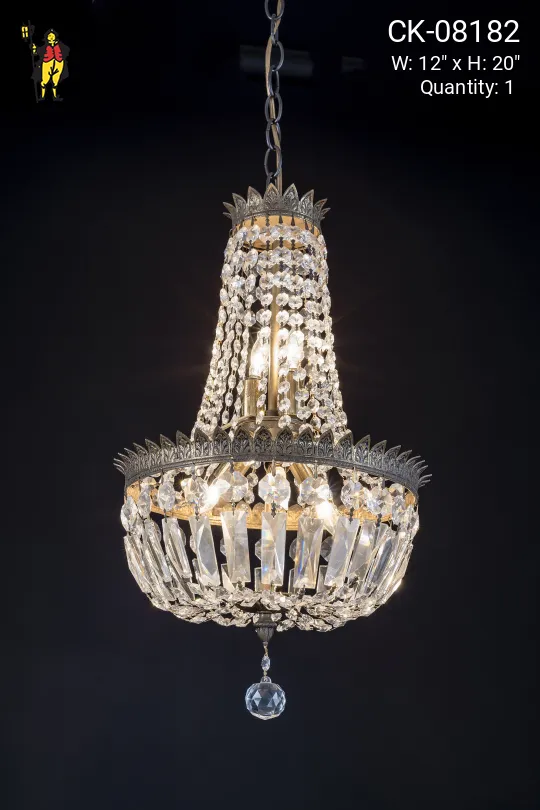 Petite Crystal Basket Chandelier