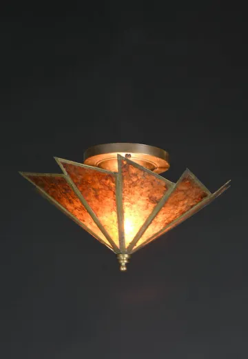 Flush Mount Mica Ceiling Fixture