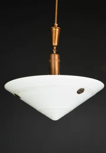 Modern Glass Bowl Pendant