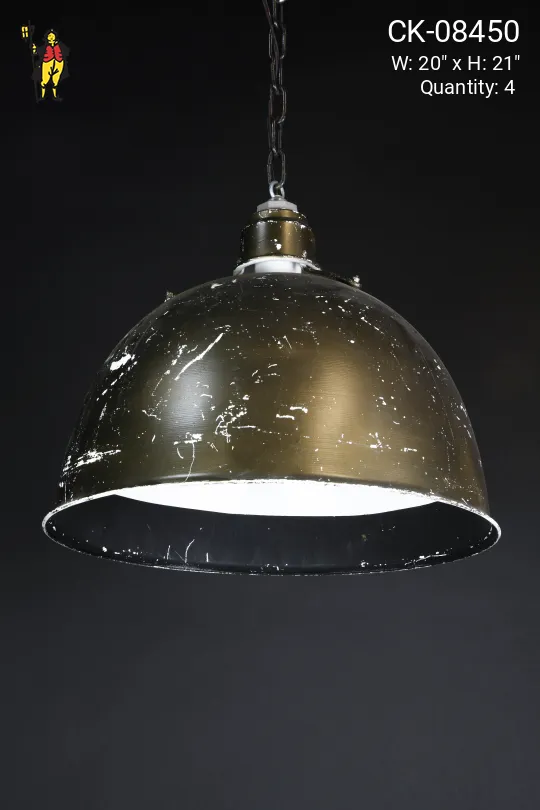 Bronze Industrial Dome Pendant