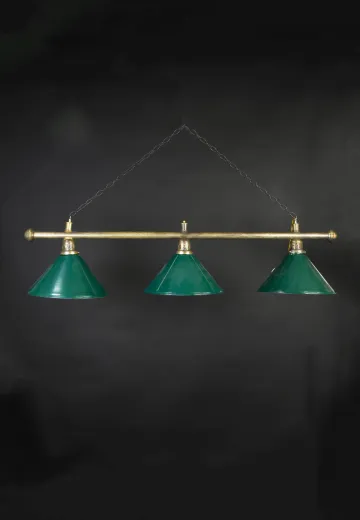 Three Light Brass Billiard Light