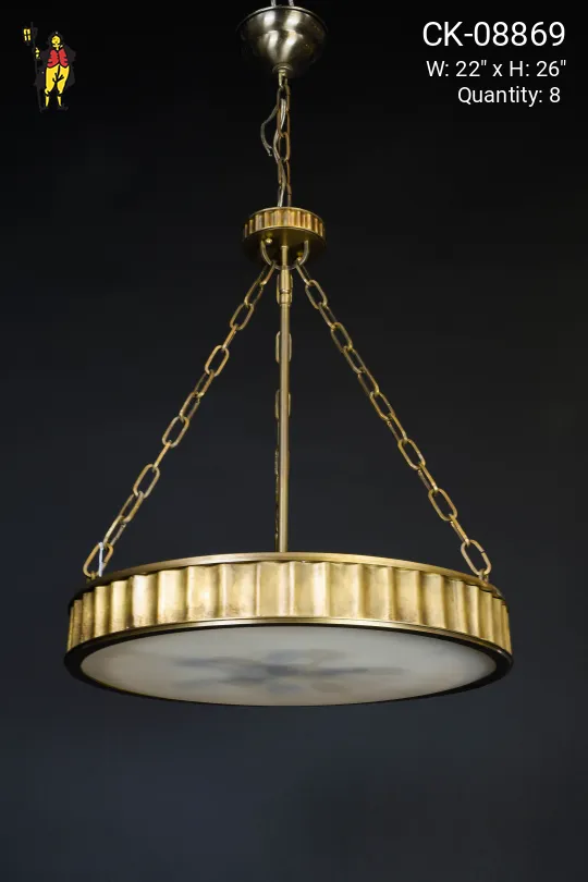 Brass & Glass Bowl Hanging Fixture