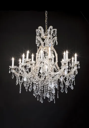Large Maria Therese Two Tiered Crystal Chandelier