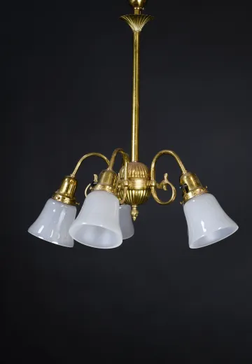 Five Light Polished Brass Pendant