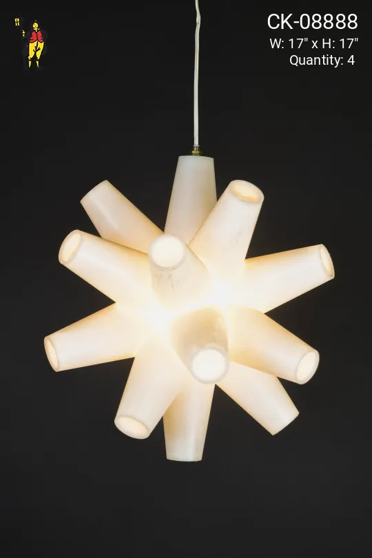 White Contemporary Plastic Hanging Pendant