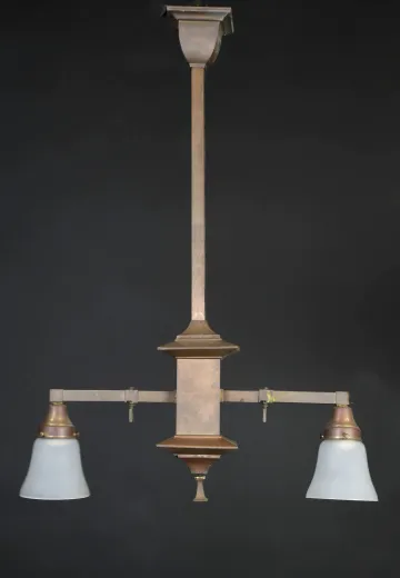 Two Light Straight Arm Hanging Fixture