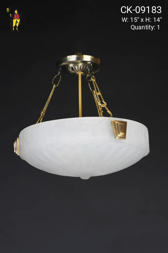 Deco Glass Bowl Flush Mount Fixture