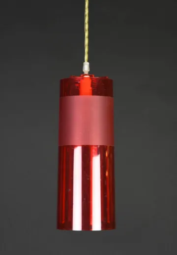 Red Glass Contemporary Pendant