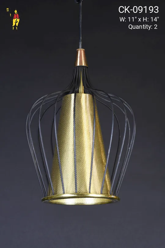 Mid-Century Brass Hanging Fixture