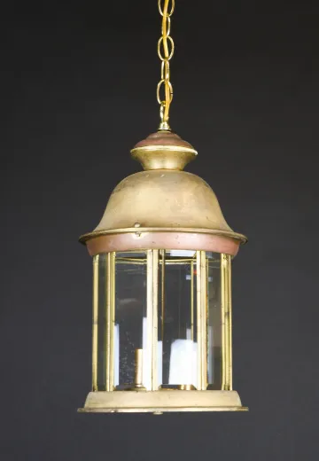 Distressed Brass Lantern