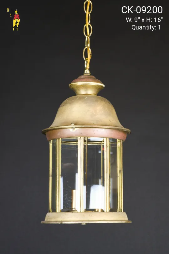 Distressed Brass Lantern