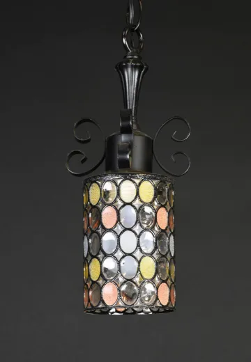 Small Glass Multicolored Glass Pendant