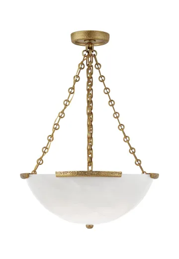 Brass & Glass Bowl Hanging Fixture