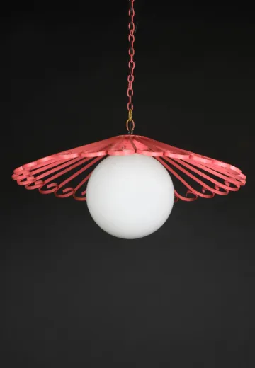 Pink Iron Hanging Pendant