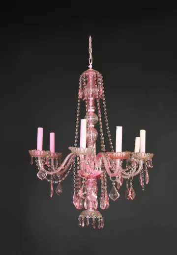 Pink Crystal Chandelier