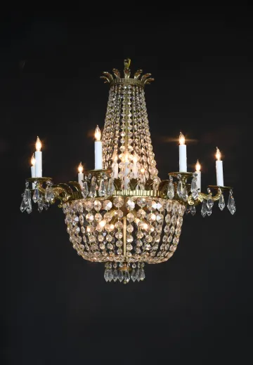 Empire Basket Crystal Chandelier (Small)