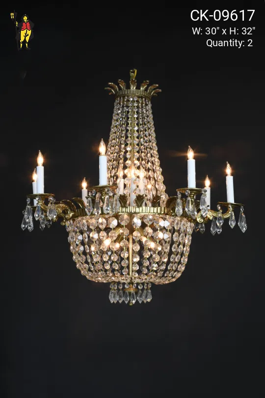 Empire Basket Crystal Chandelier (Small)