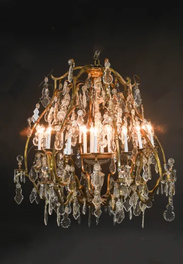Twenty Four Light Crystal & Brass "Bertha" Chandelier