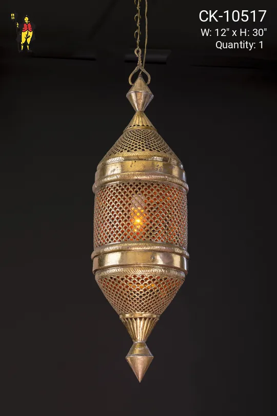Pierced Brass Moorish Lantern