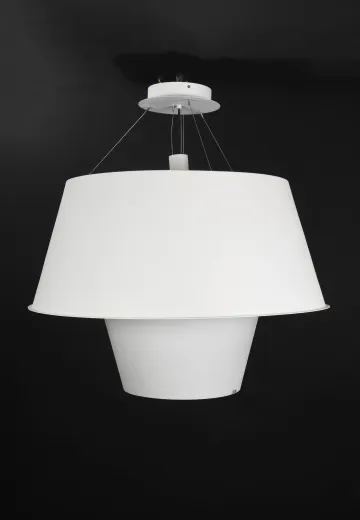 Modern White Metal Oversize Hanging Fixture