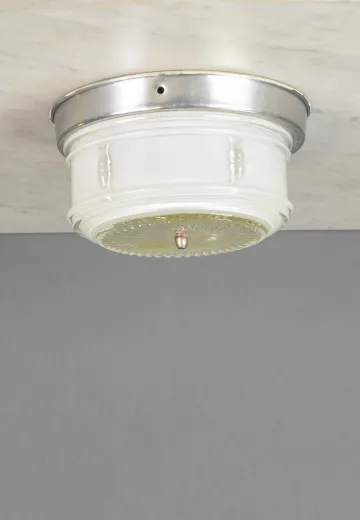 Milk Glass Flush Mount Fixture