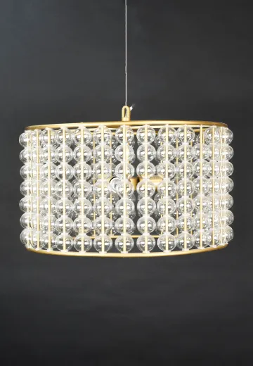 Brass & Glass Modern Hanging Pendant