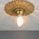 Art Deco Brass Flush Mount Fixture #0