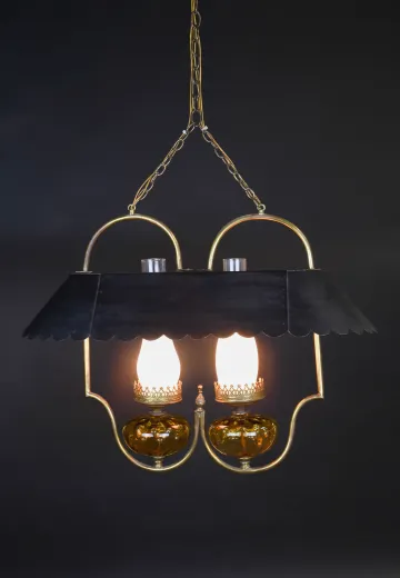 Two Light Oil Hanging Fixture