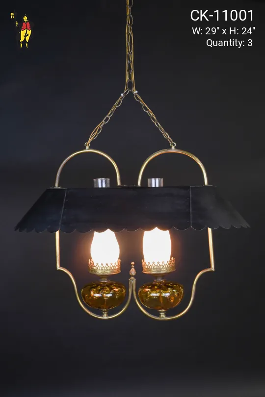 Two Light Oil Hanging Fixture